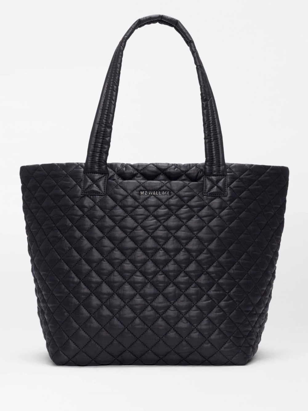 MZ Wallace Quilted Black Nylon Tote NWOT